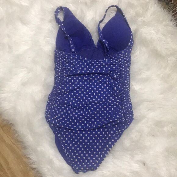 M &S POLKA DOTS BLUE MIX SWIMSUIT SIZES‎ 14 - Picture 2 of 6